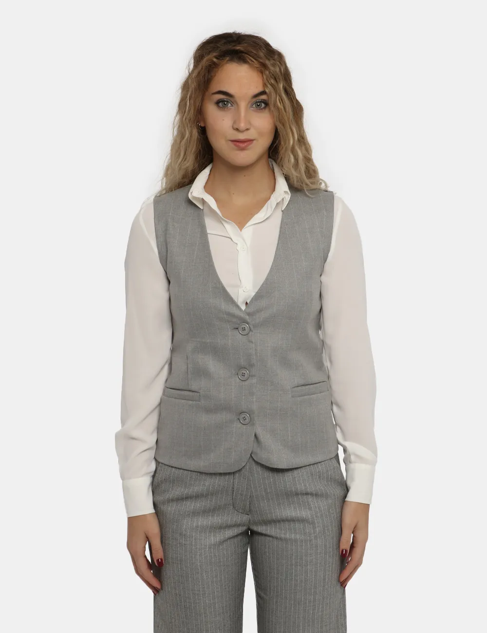 Gilet Vougue grigio perla