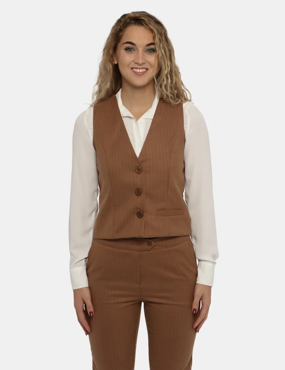 Gilet Vougue marrone cammello