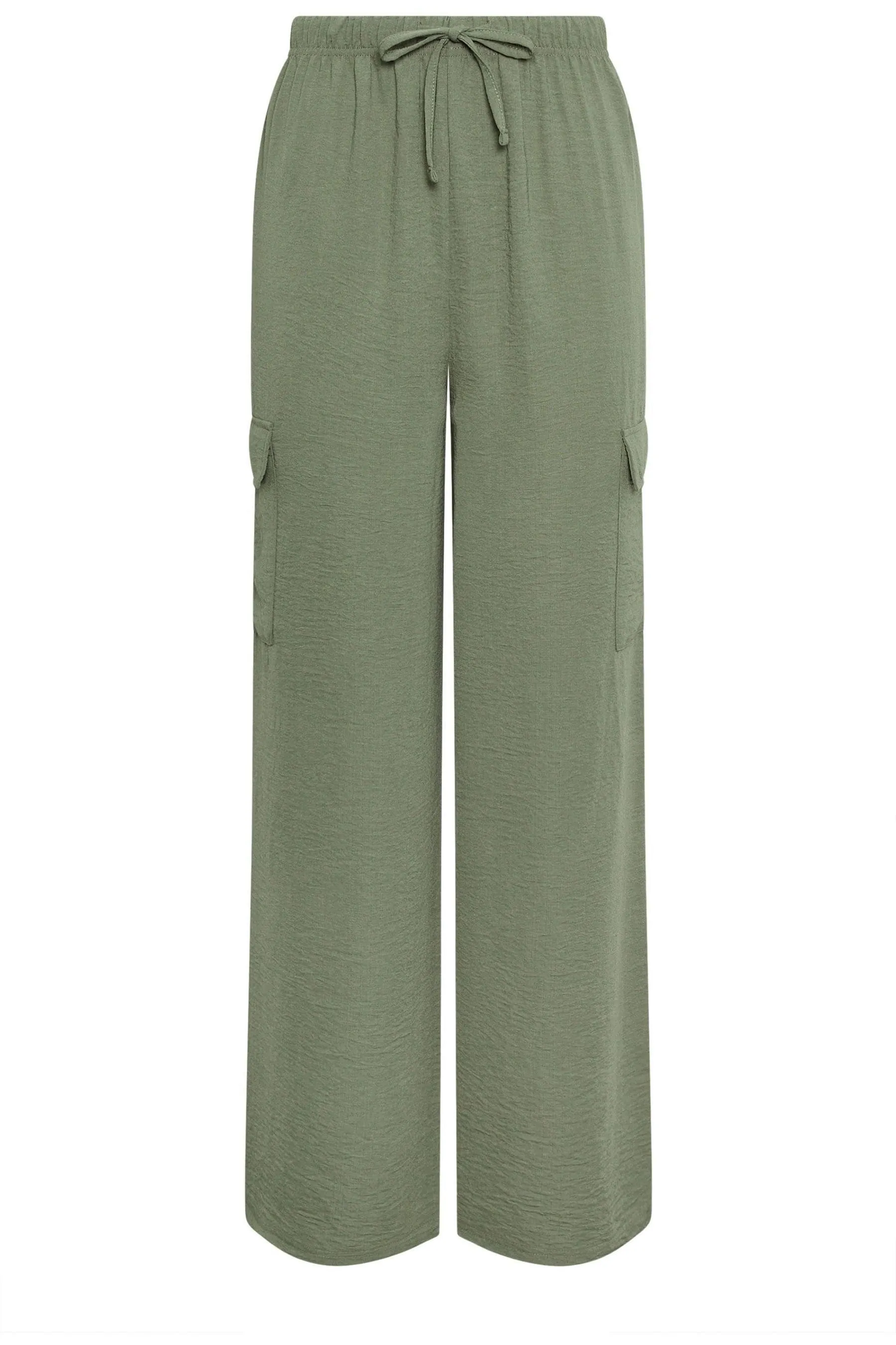 Long Tall Sally - Pantaloni cargo in crêpe con fondo ampio