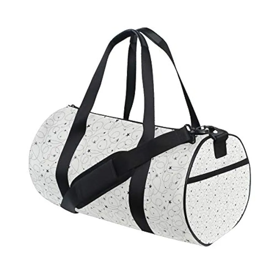 MALPLENA Pollo Tracce Linee E Stelle Tamburo Palestra Duffel Bag Donna Borsa Da Viaggio 226095537