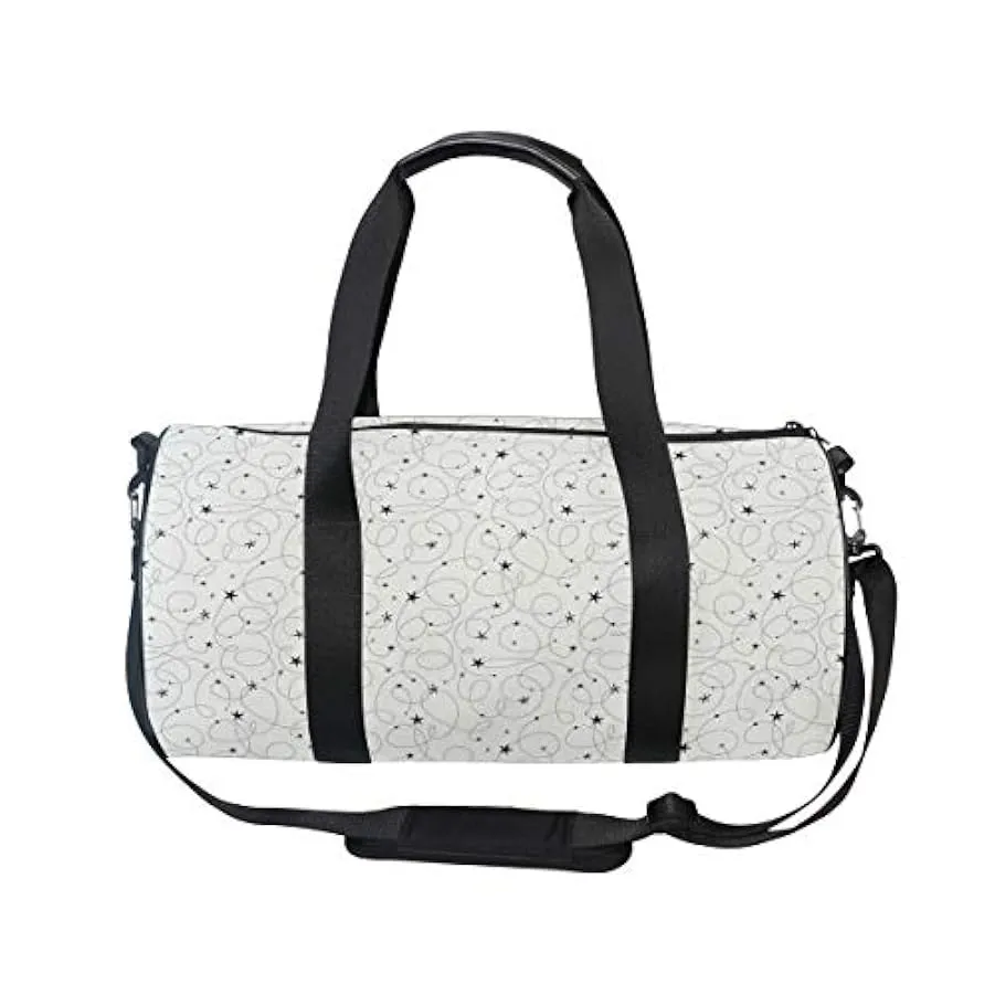 MALPLENA Pollo Tracce Linee E Stelle Tamburo Palestra Duffel Bag Donna Borsa Da Viaggio 226095537