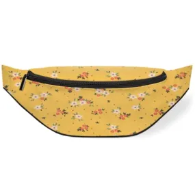 Marsupio floreale piccolo fiore per donne uomini, giallo Sport Marsupio Marsupio leggero, borsa da cintura regalo per corsa, via