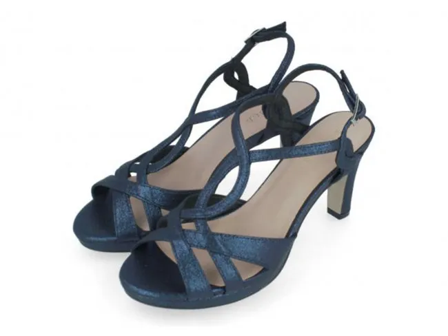 MENBUR SANDALI CON TACCO DONNA ESTATE 020135 0021  TRIGOSO MIDNIGHT BLUE