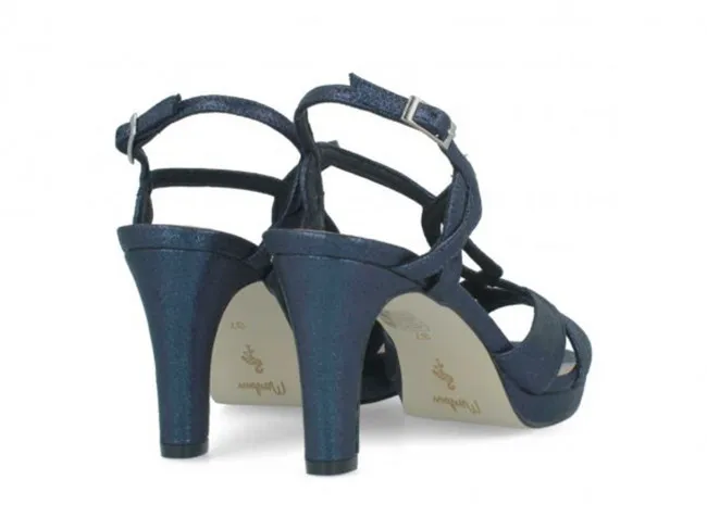 MENBUR SANDALI CON TACCO DONNA ESTATE 020135 0021  TRIGOSO MIDNIGHT BLUE