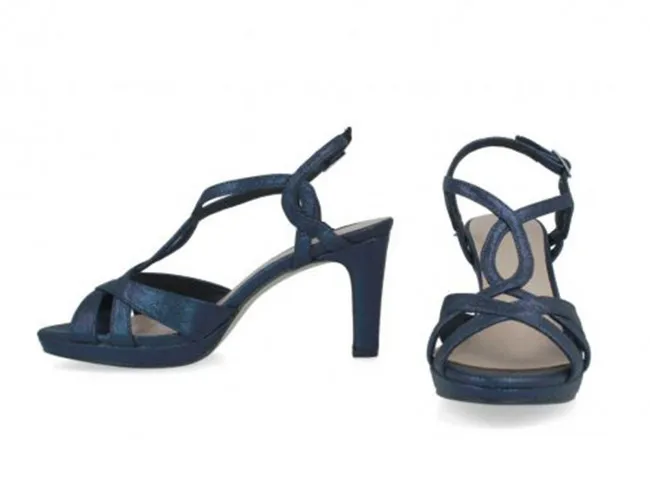 MENBUR SANDALI CON TACCO DONNA ESTATE 020135 0021  TRIGOSO MIDNIGHT BLUE