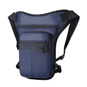 MKLHAVB Marsupio da Moto Uomo Impermeabile Coscia Borsa in Vita Pacchetto Fanny Pack Pacchetti all’aperto Guida per Moto Crossbo