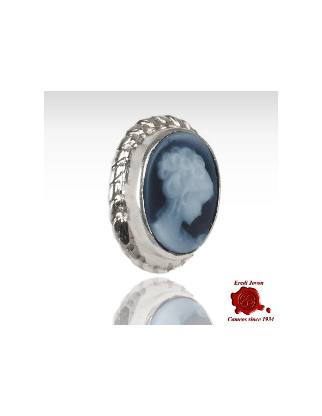 Orecchini cammeo pietra blu argento Venezia