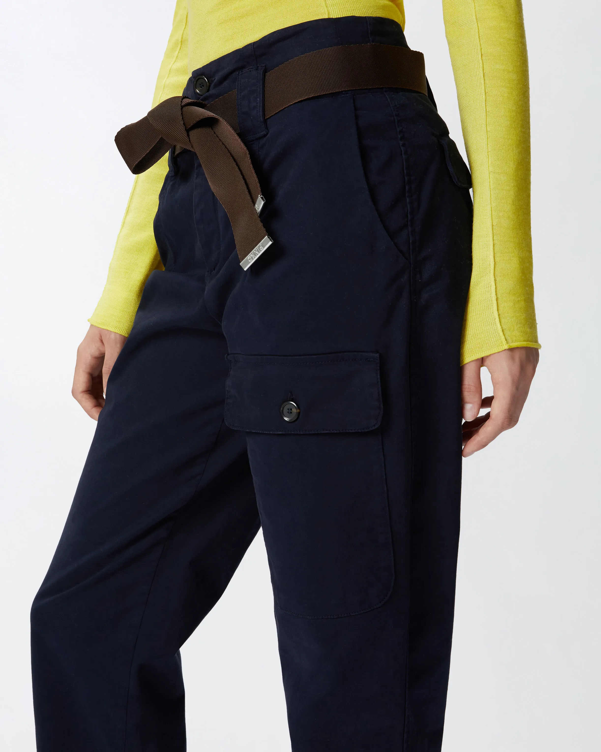  Pantaloni cargo in cotone con tasche    