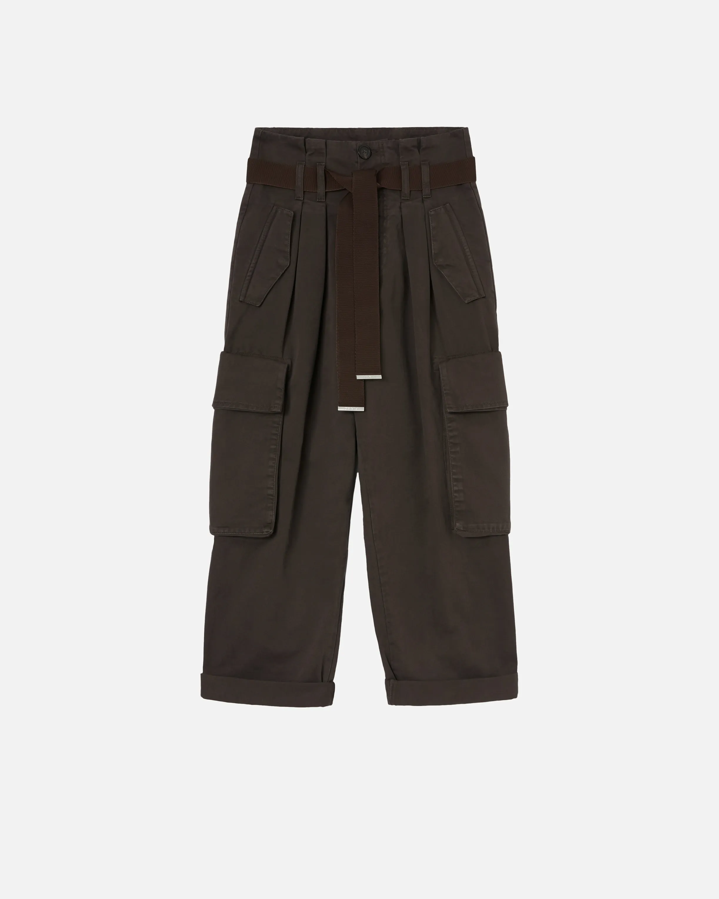  Pantaloni cargo oversize con cintura    