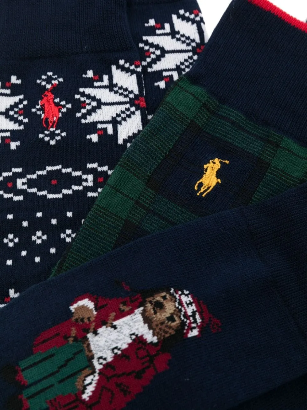 Polo Ralph Lauren-Set di tre paia di calzini con stampa