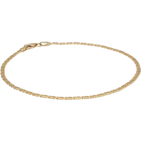 SARNIORO Bracciale a catena pieno in oro 9 kt