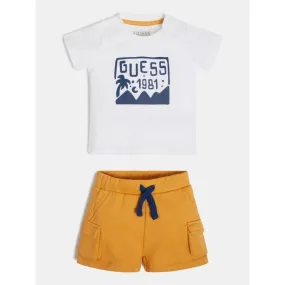 SET T-SHIRT+ACTIVE SHORTS PER BAMBINI GUESS