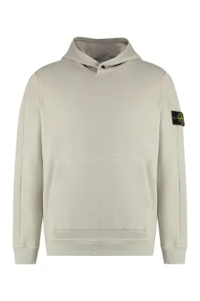 Stone Island Felpa in cotone con cappuccio